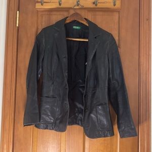 Real Leather Vintage Womans fall jacket